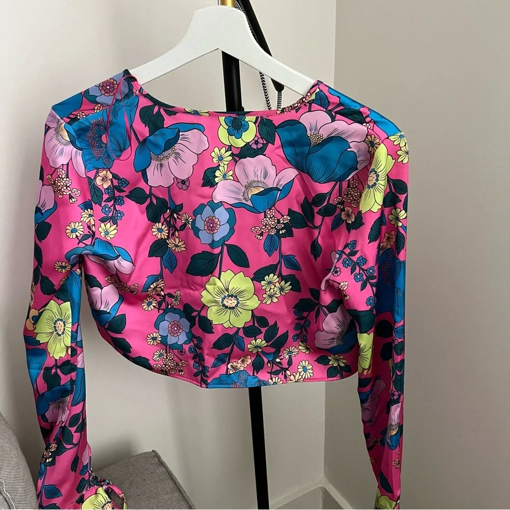 Zara satin floral top - Picture 3 of 4